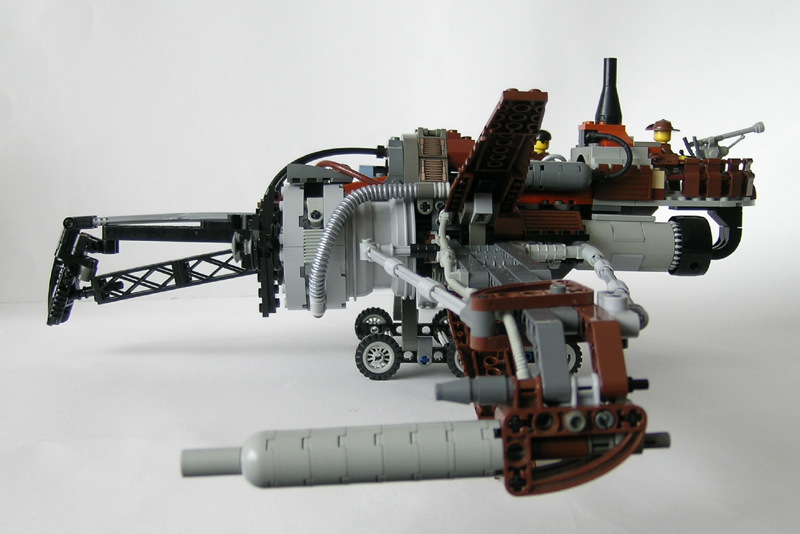 Illustration for article titled Steampunk LEGO Jabba Barge, Slave I and Other Amazing Steam Wars Models